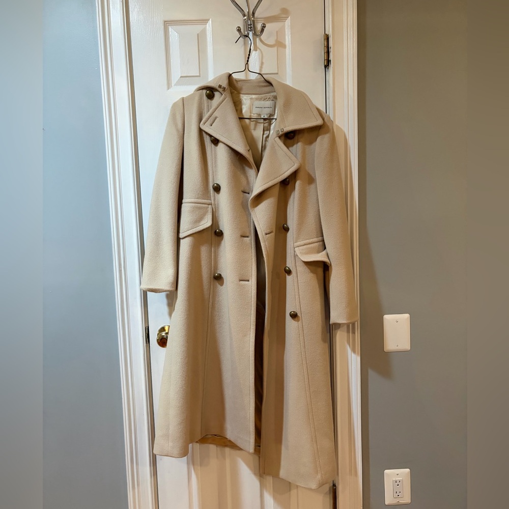Banana Republic | Cream Wool Long Coat Size Medium